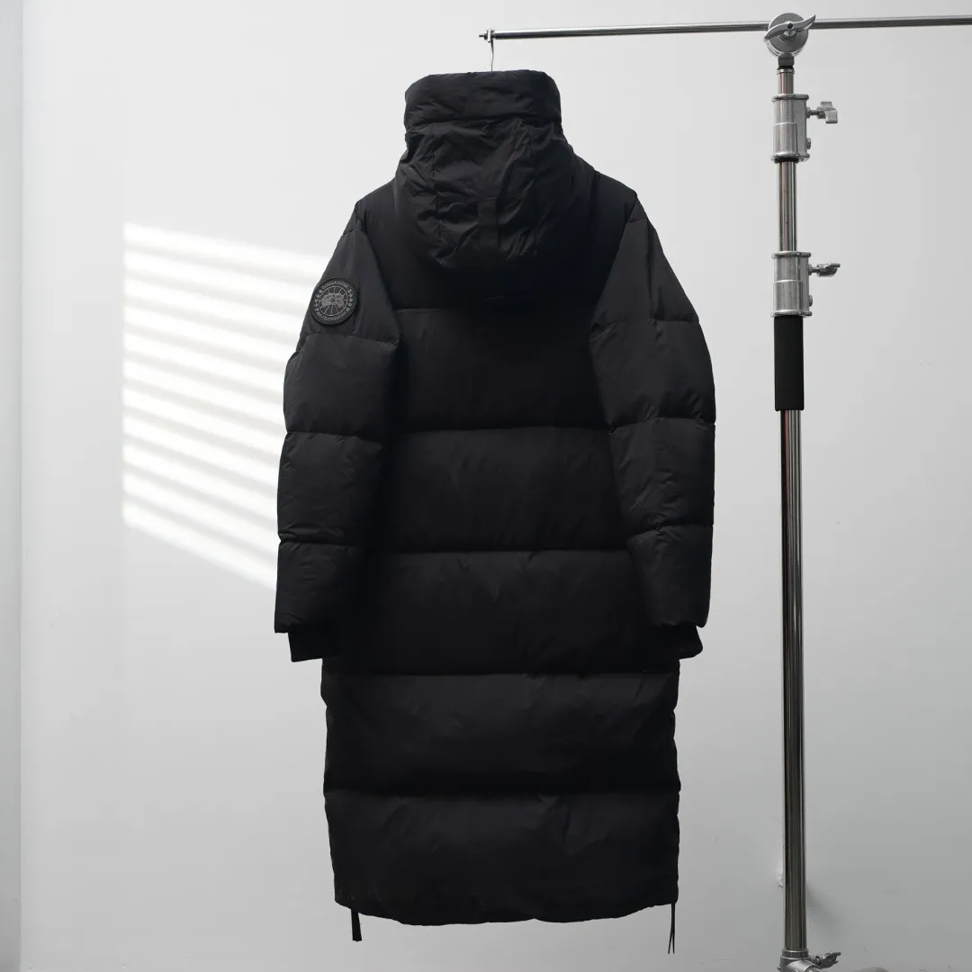 P1040 CANADA GOOSE丨Canada Goose 2800 Long Armband Hooded Down Jacket Color: Black Black Label Size: XS-XXL